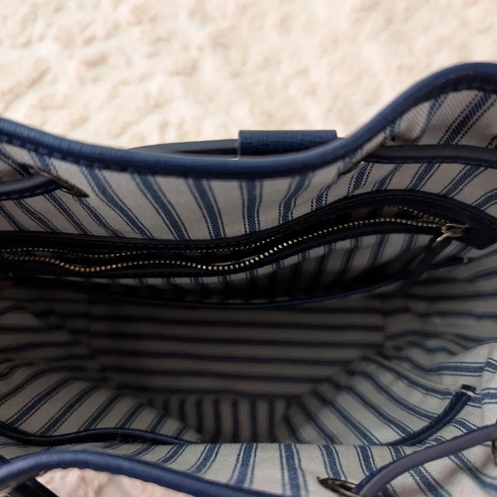 Dooney & Bourke Navy Blue Bucket Bag - Picture 8 of 14